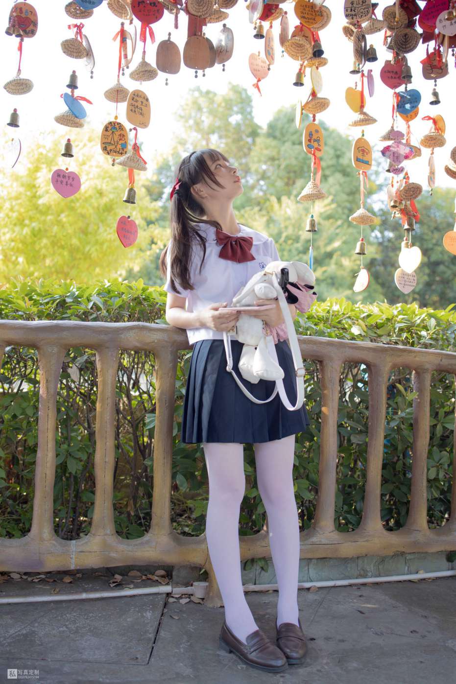 图片[5]-眼神好清澈的双马尾白丝女孩【75P】20019-婷美图