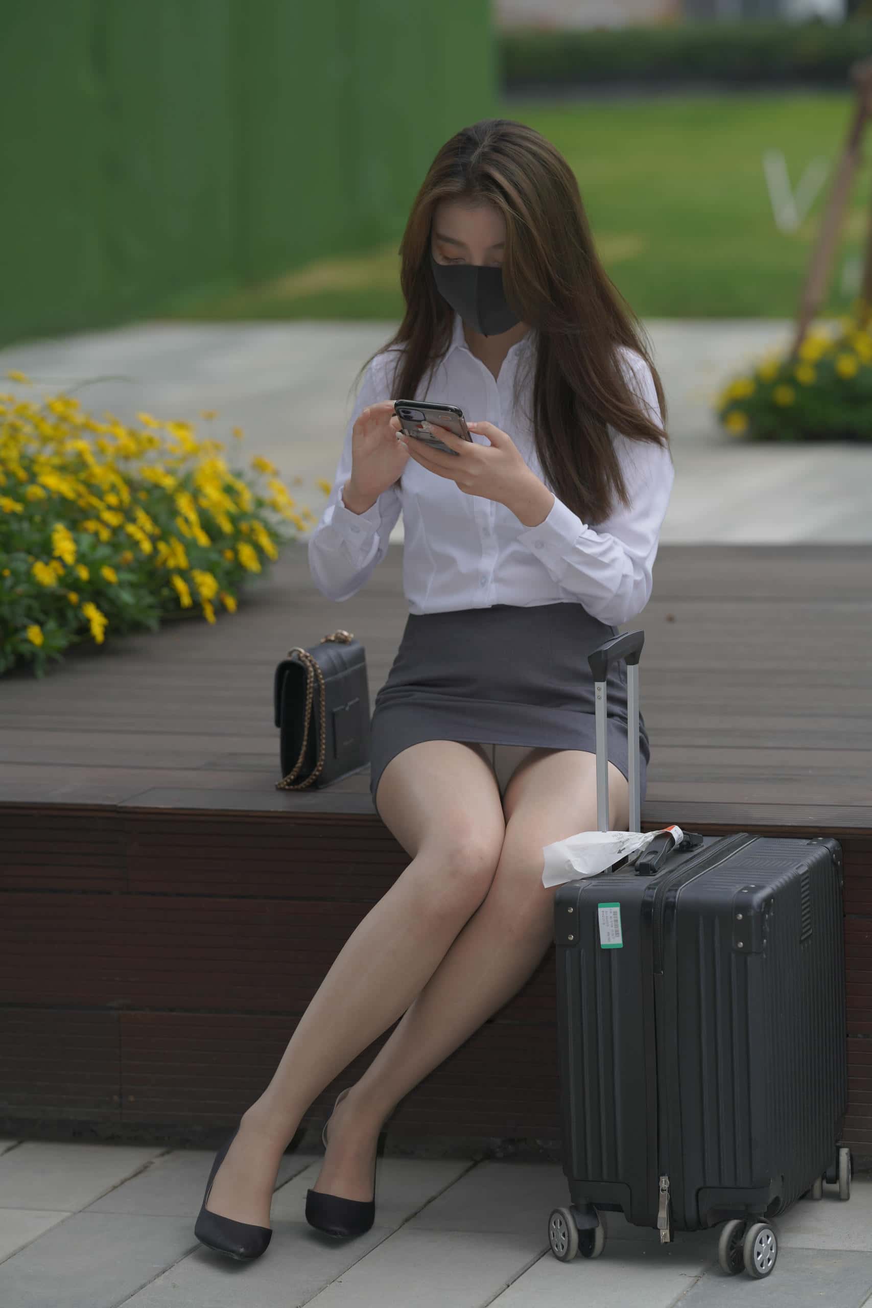 图片[1]-包臀裙 丝袜 高跟美女-婷美图